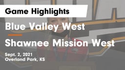 Blue Valley West  vs Shawnee Mission West Game Highlights - Sept. 2, 2021