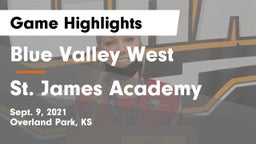 Blue Valley West  vs St. James Academy  Game Highlights - Sept. 9, 2021