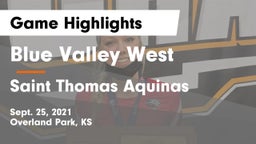 Blue Valley West  vs Saint Thomas Aquinas  Game Highlights - Sept. 25, 2021