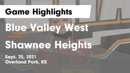 Blue Valley West  vs Shawnee Heights  Game Highlights - Sept. 25, 2021