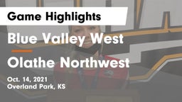 Blue Valley West  vs Olathe Northwest  Game Highlights - Oct. 14, 2021
