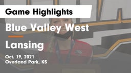Blue Valley West  vs Lansing  Game Highlights - Oct. 19, 2021