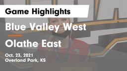 Blue Valley West  vs Olathe East  Game Highlights - Oct. 23, 2021