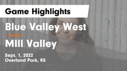 Blue Valley West  vs MIll Valley  Game Highlights - Sept. 1, 2022