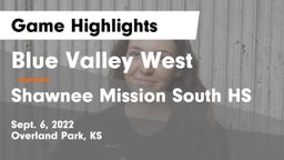 Blue Valley West  vs Shawnee Mission South HS Game Highlights - Sept. 6, 2022