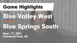 Blue Valley West  vs Blue Springs South  Game Highlights - Sept. 17, 2022