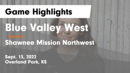 Blue Valley West  vs Shawnee Mission Northwest  Game Highlights - Sept. 13, 2022