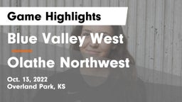 Blue Valley West  vs Olathe Northwest  Game Highlights - Oct. 13, 2022