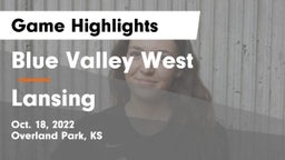 Blue Valley West  vs Lansing  Game Highlights - Oct. 18, 2022
