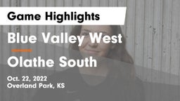 Blue Valley West  vs Olathe South  Game Highlights - Oct. 22, 2022