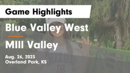 Blue Valley West  vs MIll Valley  Game Highlights - Aug. 26, 2023