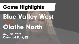 Blue Valley West  vs Olathe North  Game Highlights - Aug. 31, 2023