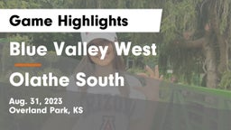 Blue Valley West  vs Olathe South  Game Highlights - Aug. 31, 2023