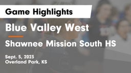 Blue Valley West  vs Shawnee Mission South HS Game Highlights - Sept. 5, 2023