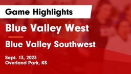 Blue Valley West  vs Blue Valley Southwest  Game Highlights - Sept. 13, 2023