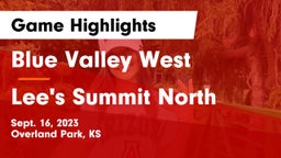 Blue Valley West  vs Lee's Summit North  Game Highlights - Sept. 16, 2023