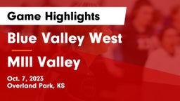 Blue Valley West  vs MIll Valley  Game Highlights - Oct. 7, 2023