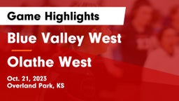 Blue Valley West  vs Olathe West   Game Highlights - Oct. 21, 2023