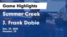 Summer Creek  vs J. Frank Dobie  Game Highlights - Dec. 29, 2020