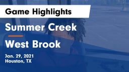Summer Creek  vs West Brook  Game Highlights - Jan. 29, 2021