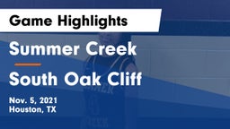 Summer Creek  vs South Oak Cliff  Game Highlights - Nov. 5, 2021