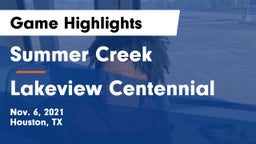 Summer Creek  vs Lakeview Centennial  Game Highlights - Nov. 6, 2021