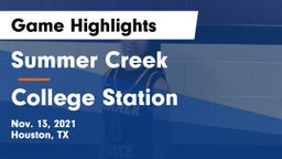 Summer Creek  vs College Station  Game Highlights - Nov. 13, 2021
