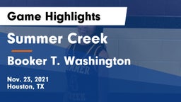 Summer Creek  vs Booker T. Washington  Game Highlights - Nov. 23, 2021