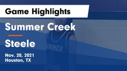 Summer Creek  vs Steele  Game Highlights - Nov. 20, 2021