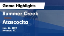 Summer Creek  vs Atascocita  Game Highlights - Jan. 26, 2022