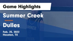 Summer Creek  vs Dulles  Game Highlights - Feb. 25, 2022