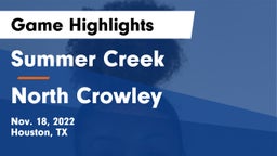 Summer Creek  vs North Crowley  Game Highlights - Nov. 18, 2022