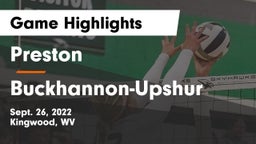 Preston  vs Buckhannon-Upshur  Game Highlights - Sept. 26, 2022