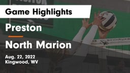 Preston  vs North Marion  Game Highlights - Aug. 22, 2022