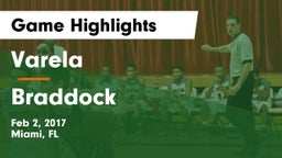 Varela  vs Braddock Game Highlights - Feb 2, 2017