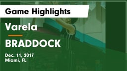 Varela  vs BRADDOCK Game Highlights - Dec. 11, 2017