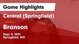 Central  (Springfield) vs Branson  Game Highlights - Sept. 8, 2022