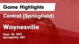 Central  (Springfield) vs Waynesville  Game Highlights - Sept. 20, 2022