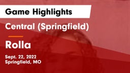 Central  (Springfield) vs Rolla  Game Highlights - Sept. 22, 2022