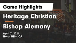 Heritage Christian   vs Bishop Alemany  Game Highlights - April 7, 2021