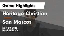 Heritage Christian   vs San Marcos Game Highlights - Nov. 20, 2021