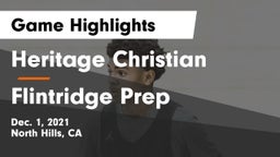 Heritage Christian   vs Flintridge Prep  Game Highlights - Dec. 1, 2021