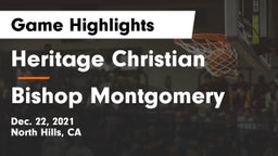 Heritage Christian   vs Bishop Montgomery Game Highlights - Dec. 22, 2021