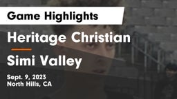 Heritage Christian   vs Simi Valley  Game Highlights - Sept. 9, 2023