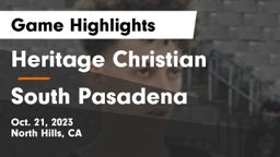 Heritage Christian   vs South Pasadena  Game Highlights - Oct. 21, 2023