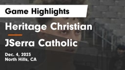 Heritage Christian   vs JSerra Catholic  Game Highlights - Dec. 4, 2023