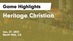 Heritage Christian   Game Highlights - Jan. 27, 2022