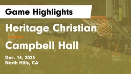 Heritage Christian   vs Campbell Hall  Game Highlights - Dec. 14, 2023