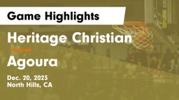 Heritage Christian   vs Agoura  Game Highlights - Dec. 20, 2023