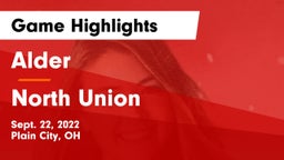 Alder  vs North Union  Game Highlights - Sept. 22, 2022